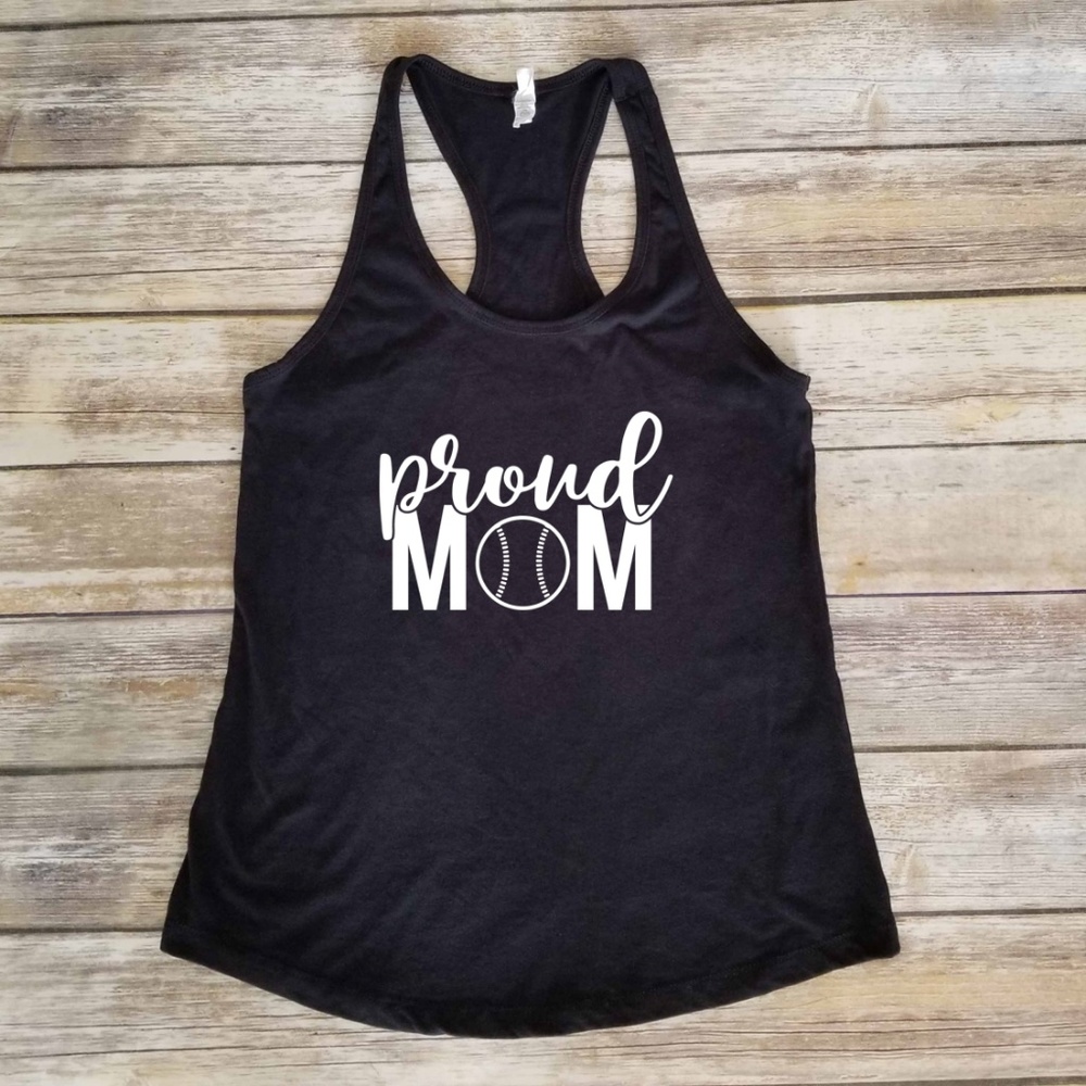 Proud Baseball Mom / 🥎 Softball Mom black tank
